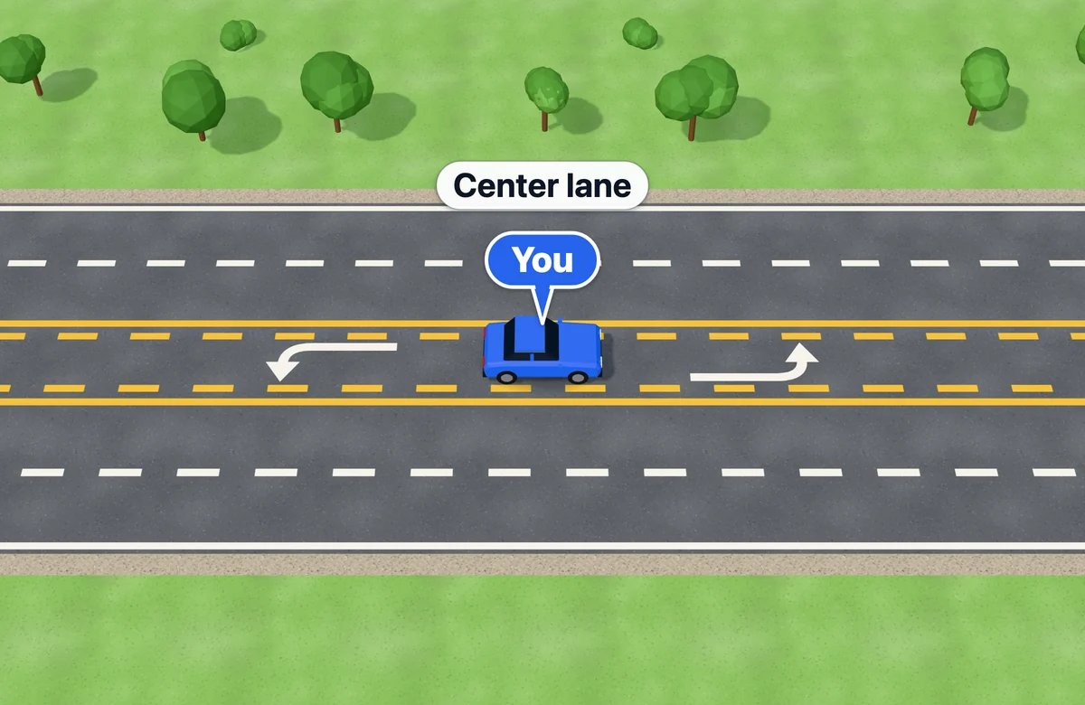 Shared center left-turn lane