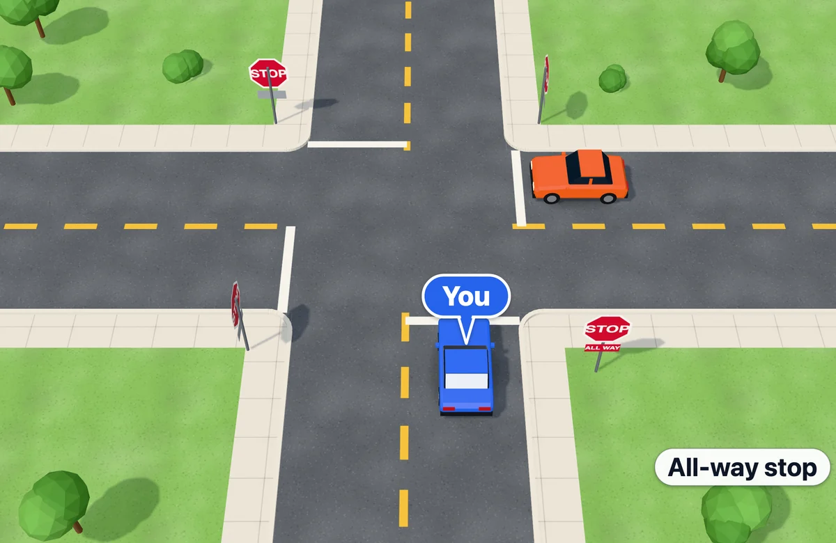 Four-way stop: you and a car on your right arrive at the same time